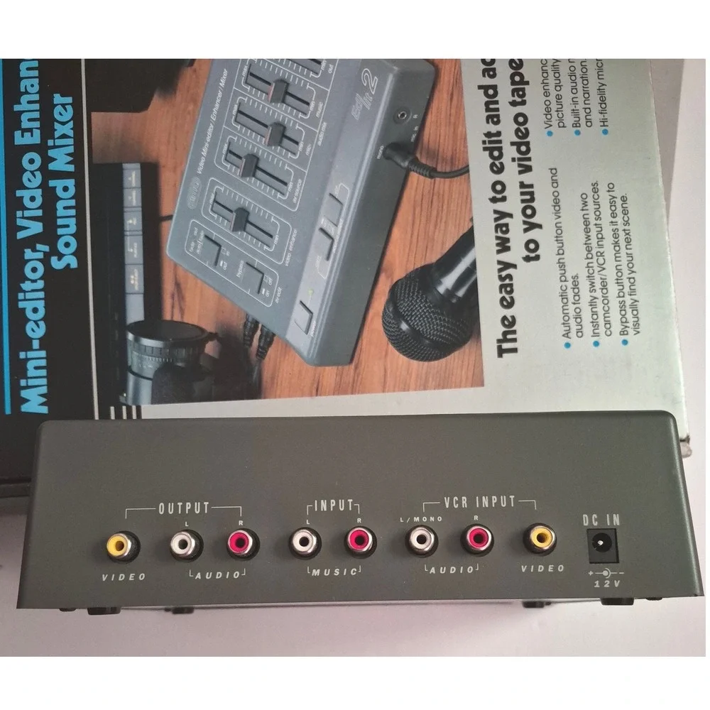Vintage Sima Video Ed/it 2 SED-2 Mini-Editor Enhancer Sound Mixer Gray Excellent